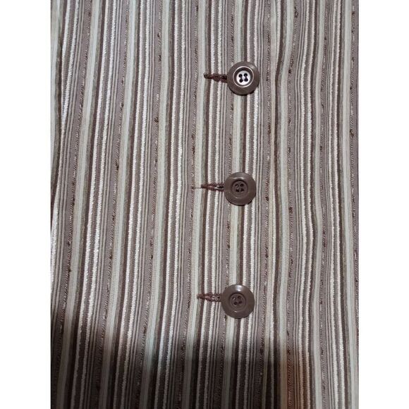 ladies Medium Striped Career Blazer Jacket, Lightweight Three Quarter Sleeve - Picture 5 of 8